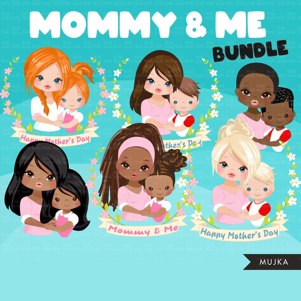 Mothers Day Png, Black Mother's Day art, Mother and daughters clipart, –  MUJKA CLIPARTS
