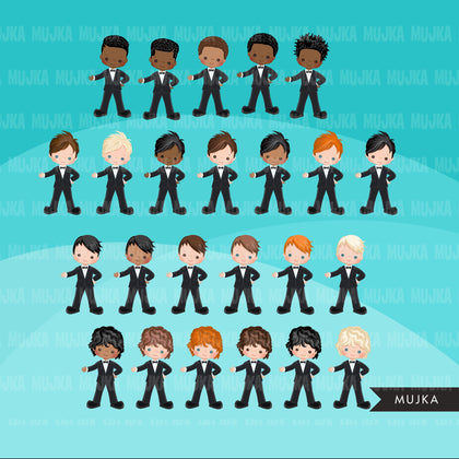 Wedding cake topper, bride and groom clipart, wedding couple clipart bundle, sublimation designs digital download, bride and groom png