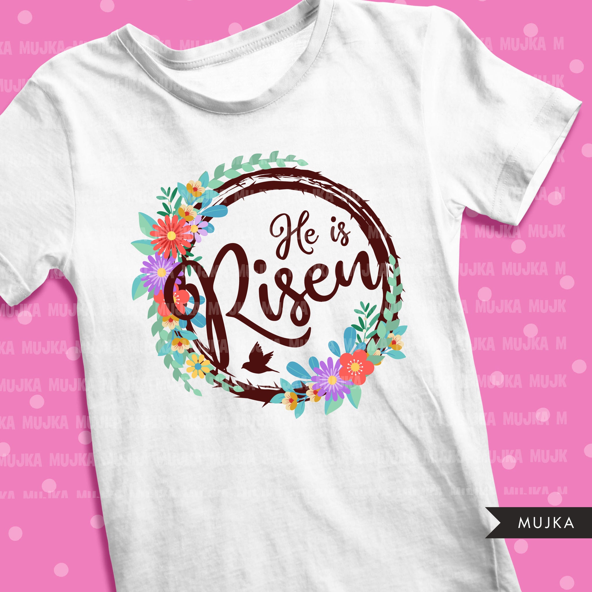 He is Risen clipart, Easter sublimation designs digital download, Easter shirt, Christian Shirt Png, PNG files for cricut downloads