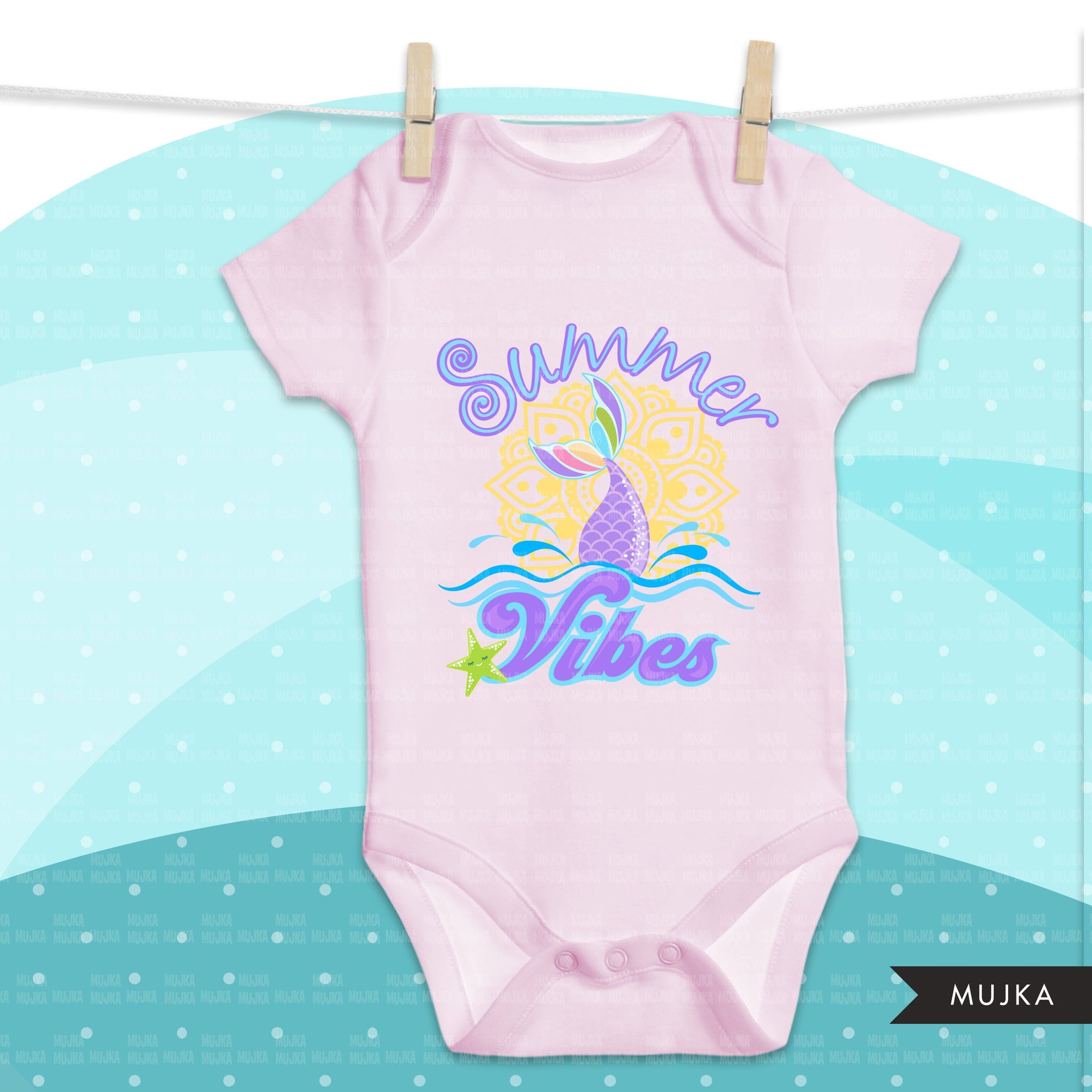 Summer vibes clipart, summer vibes sublimation designs digital download, summer vibes mermaid png, summer shirt digital download for cricut