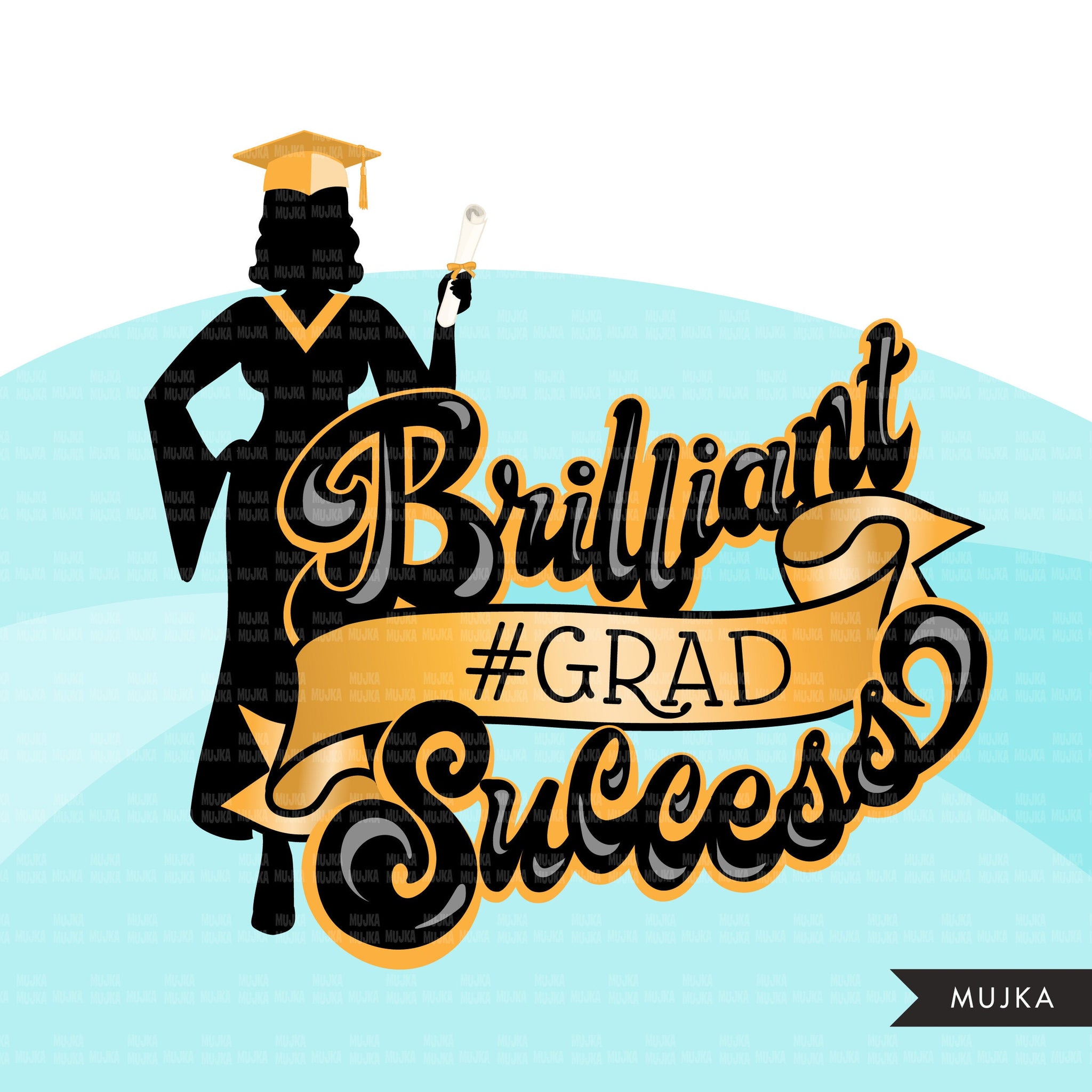 Grad Clipart, Graduation 2023 png, Brilliant grad sublimation designs digital download, class of 2023 png, graduate women school clip art graphics