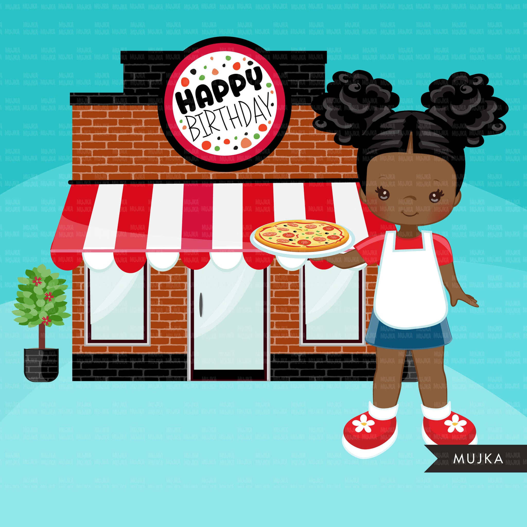 Pizza clipart bundle, pizza chef, pizza shop bundle sublimation designs digital download, pizza birthday png, pizza kids, black boy and girl