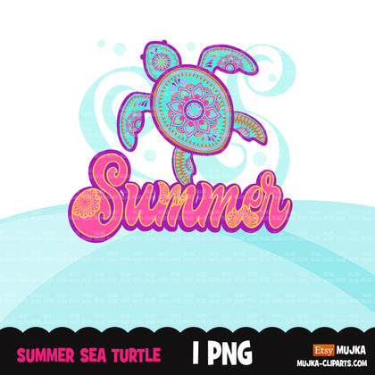 Summer clipart, sea turtle png sublimation designs digital download, summer vibes png, summer vacation shirt digital download for cricut