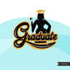 Grad Clipart, Graduation 2023 png, Brilliant grad sublimation designs digital download, class of 2023 png, graduate women school clip art graphics