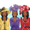 Church ladies clipart, 3 praying sisters sublimation designs, black woman, faith shirt, WAKE PRAY SLAY graphics, Bible religious png