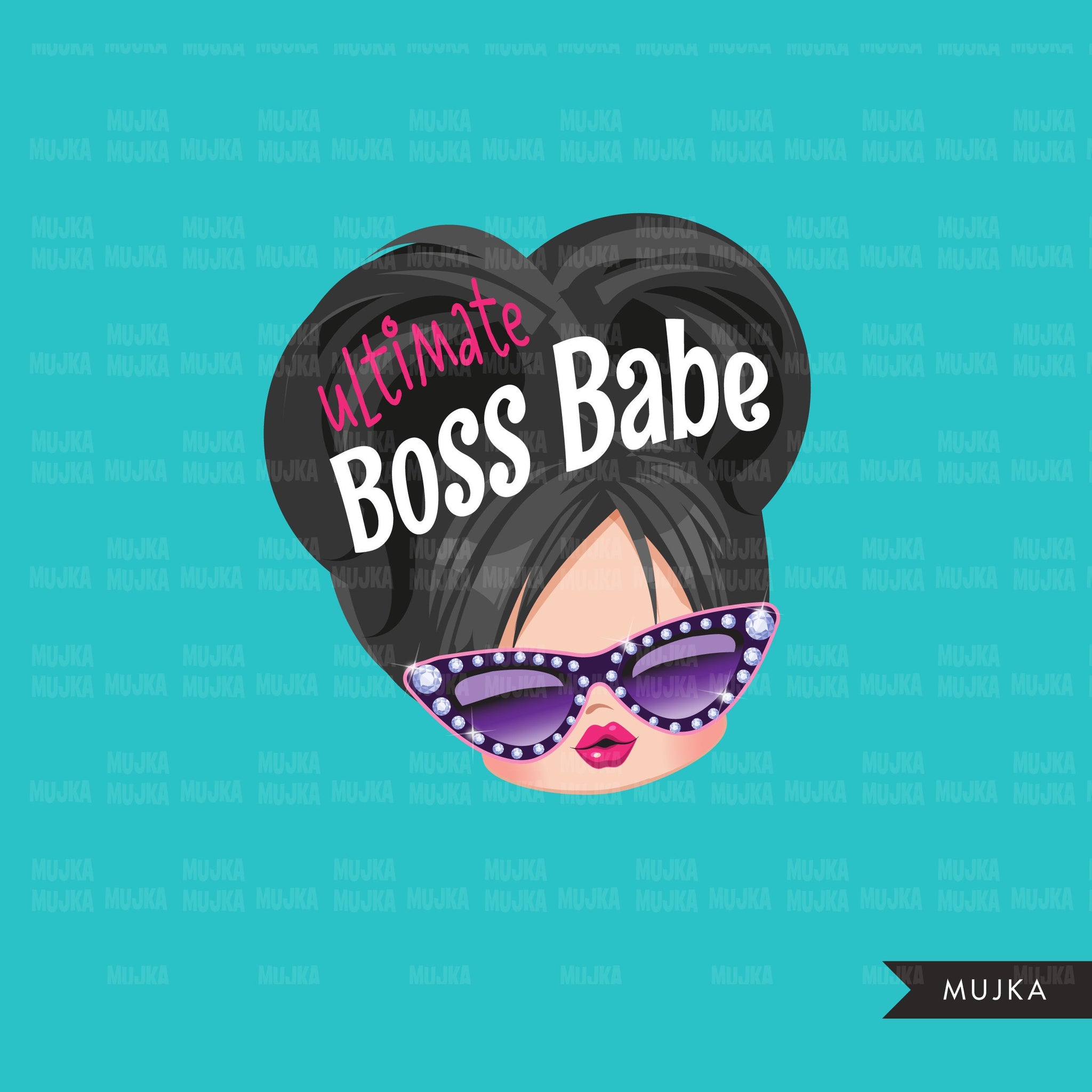 Boss babe clipart, ultimate boss babe png, sublimation designs digital download, boss babe digital stickers, printable messy bun girls png