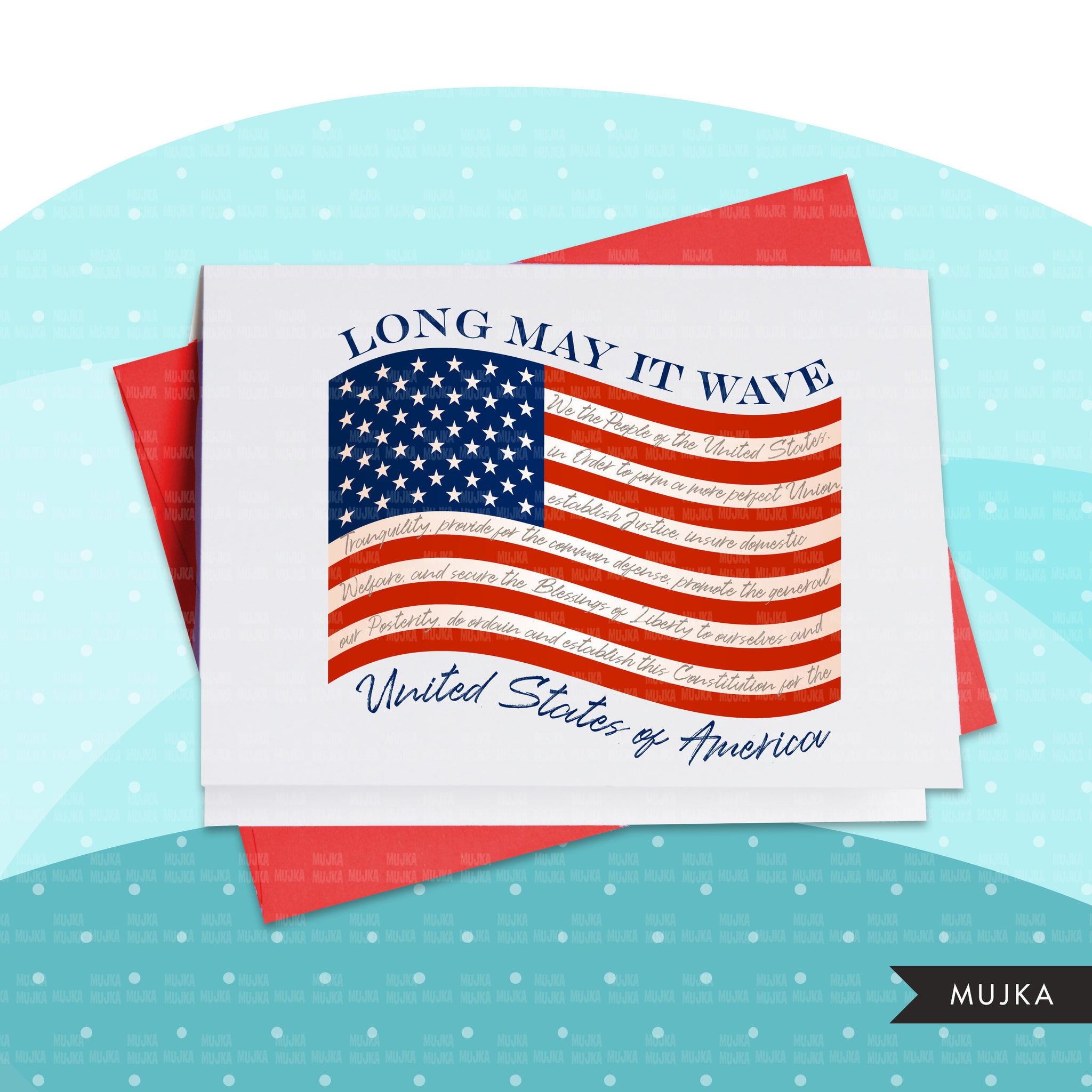 Free Patriotic clipart, Constitution American flag sublimation designs download, 4th of July graphics, USA American Long May it wave png