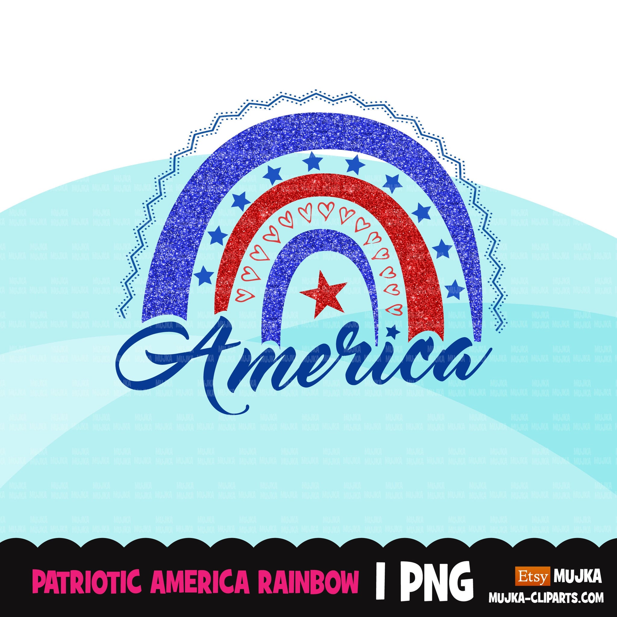 4th of July rainbow clipart, Patriotic sublimation designs download, America png, American rainbow graphics, American flag PNG