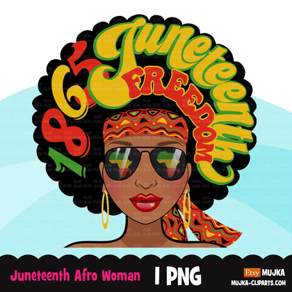 Juneteenth clipart, Black woman, black history sublimation designs, 1865 png