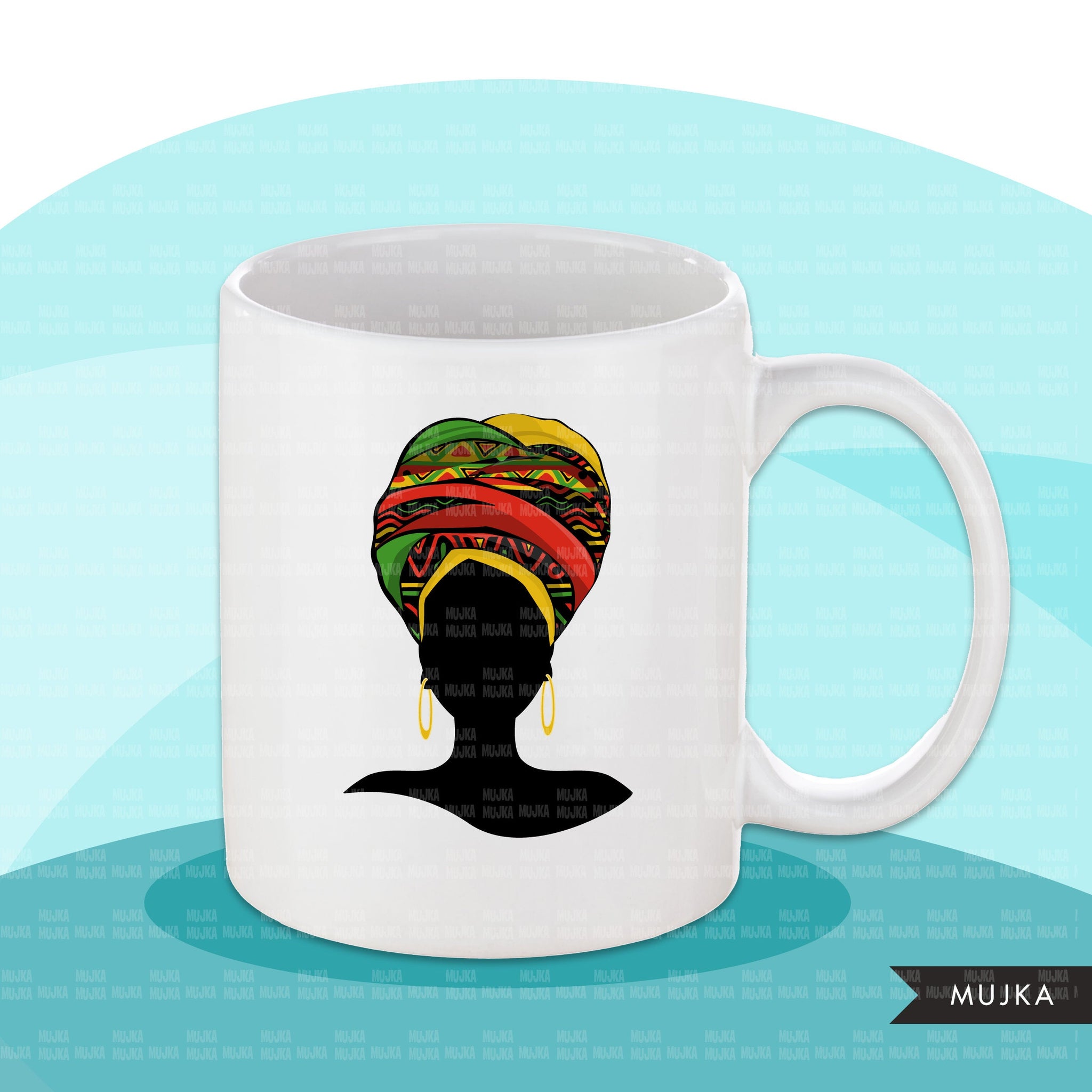 African head wrap, Ankara wax pattern head wrap designs, Juneteenth, black history sublimation designs download, African woman silhouette