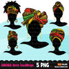 African head wrap, Ankara wax pattern head wrap designs, Juneteenth, black history sublimation designs download, African woman silhouette