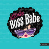 Boss babe clipart, ultimate boss babe, sublimation designs digital download, Afro boss babe digital stickers, printable black girls png