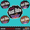 Clipart Boss Babe, Ultimate Boss Babe, download digital de designs de sublimação, adesivos digitais Afro Boss Babe, meninas negras para impressão png