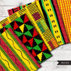 African digital papers, Juneteenth digital patterns, seamless, geometric texture, black history