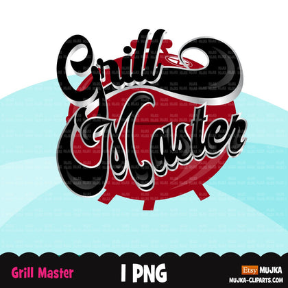 Grillmaster, grill master clipart, bbq sublimation designs, grillmaster png, american grill, picnic graphics, grill apron png