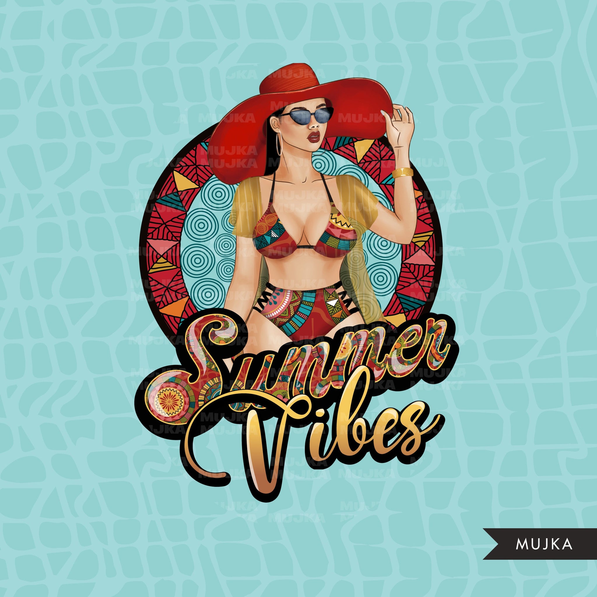 Summer Vibes PNG, Sublimation designs, Summer clipart, vacation digital papers, Beach Girls, Fashion girl clipart, summer girls graphics