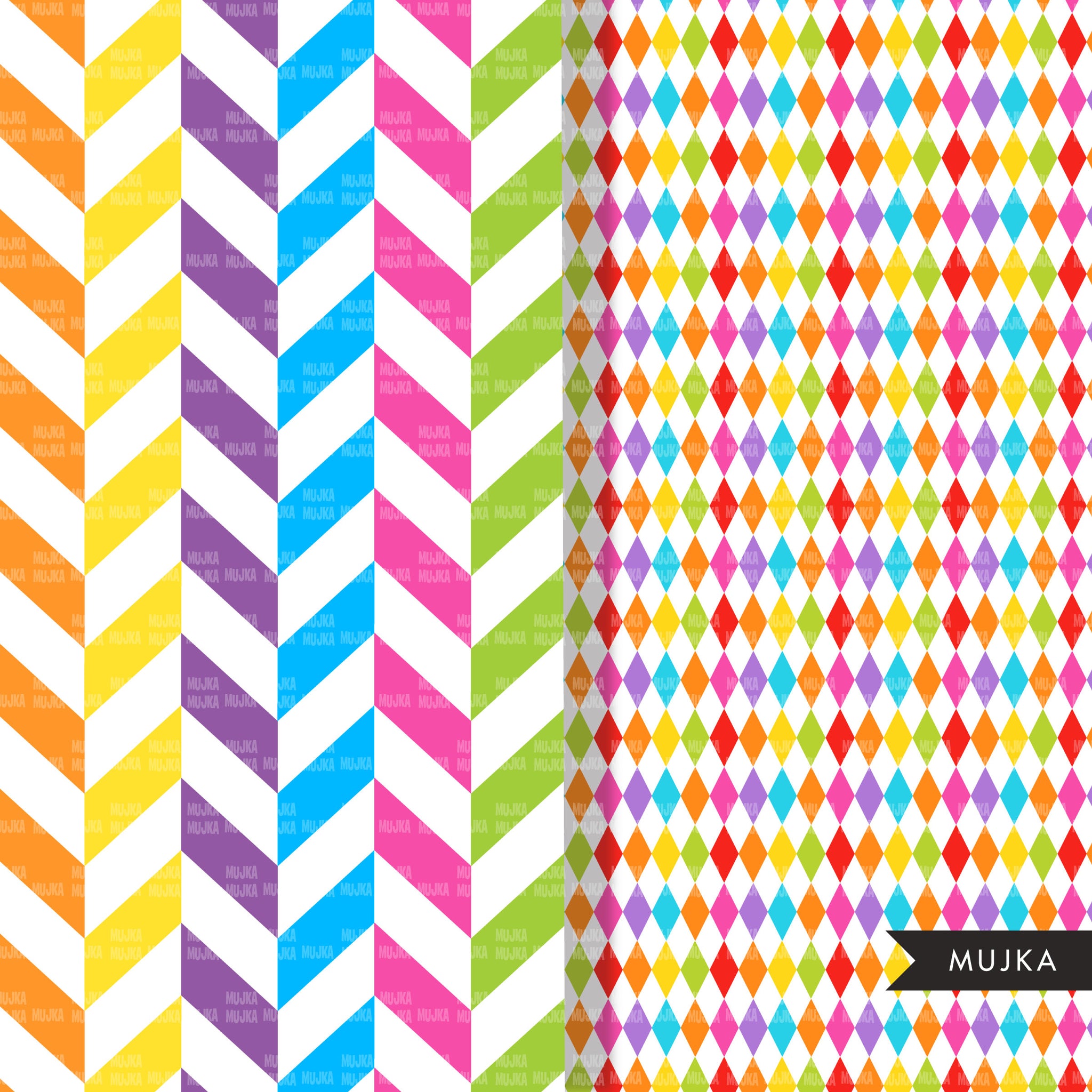 Rainbow Digital papers, seamless rainbow pattern, digital paper pack, printable pattern, digital background, birthday party papers, lgbtq
