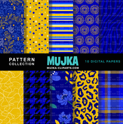 ROYAL Blue & gold Sorority digital papers, blue seamless patterns, seamless patterns, sublimation designs, digital papers, floral papers