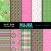 Pink & Green Sorority digital papers, pink seamless patterns, sublimation designs, digital papers, floral papers, geometric patterns