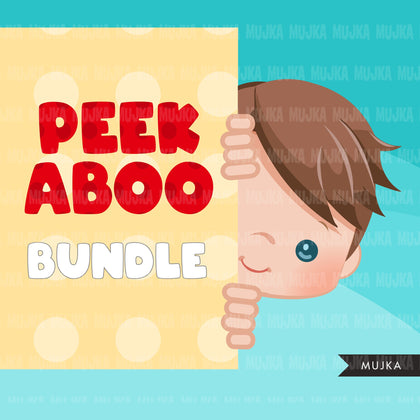 Peekaboo Clipart Bundle, Peekaboo girl, peekaboo boy, Best friends, siblings shirts, grand kids graphics, sublimation designs, png