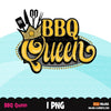BBQ QUEEN, bbq clipart, Grill master sublimation designs, queen of bbq graphics, picnic designs, bbq queen crown png digital download