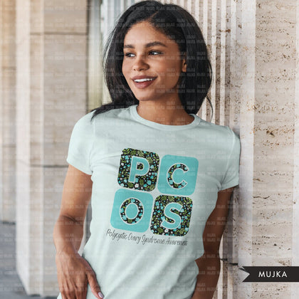 PCOS clipart, PCOS warrior png, pcos awareness designs, pcos sublimation designs digital download, pcos survivor, pcos graphics, teal ribbon