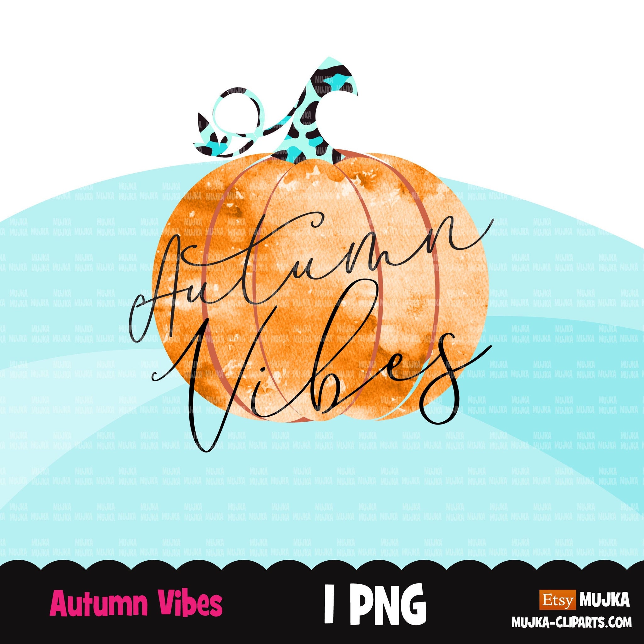 Autumn vibes png, watercolor pumpkins png, fall shirt sublimation designs digital download, blue leopard pumpkins, fall graphics