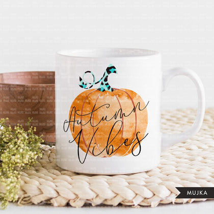 Autumn vibes png, watercolor pumpkins png, fall shirt sublimation designs digital download, blue leopard pumpkins, fall graphics