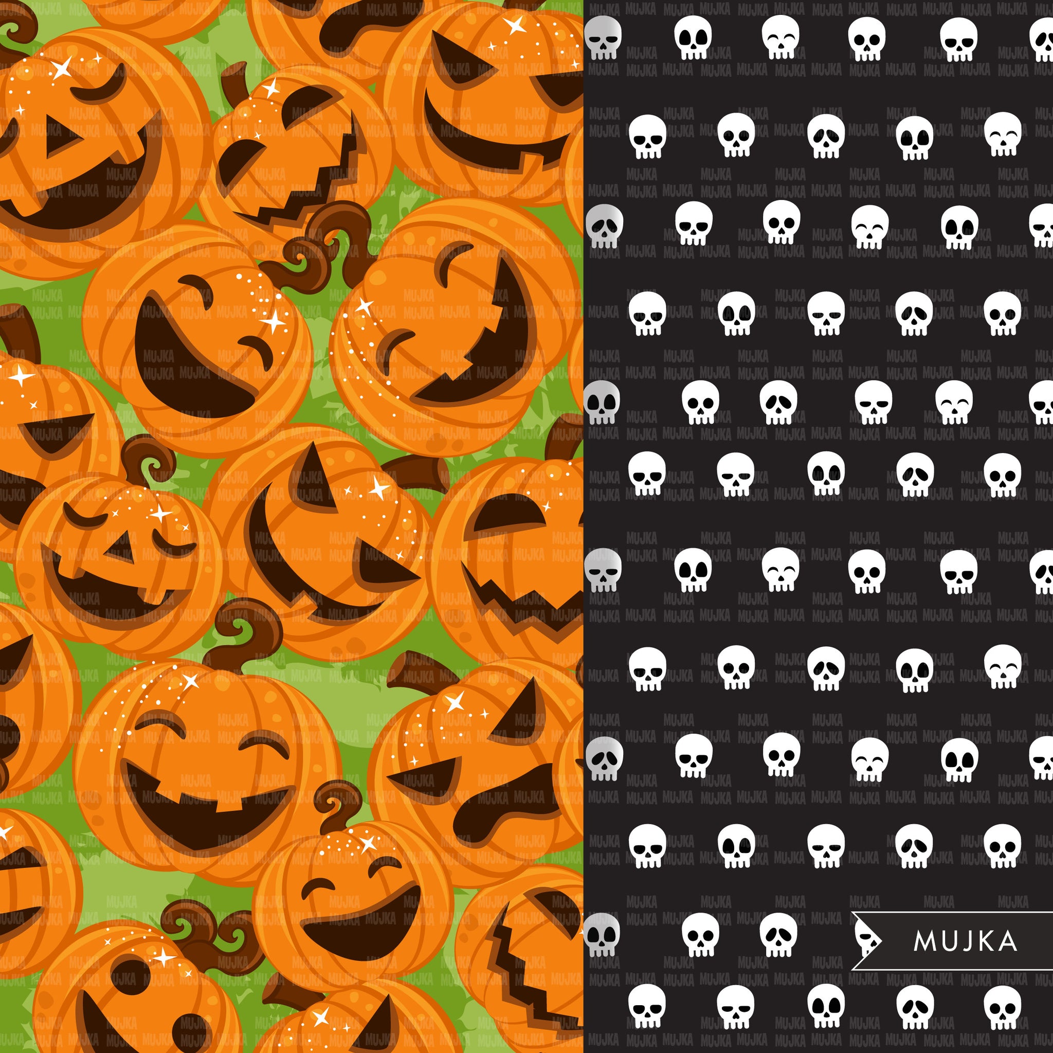 Halloween Digital Papers, Halloween seamless pattern, Halloween sublimation designs, Halloween papers, Halloween graphics, Halloween png