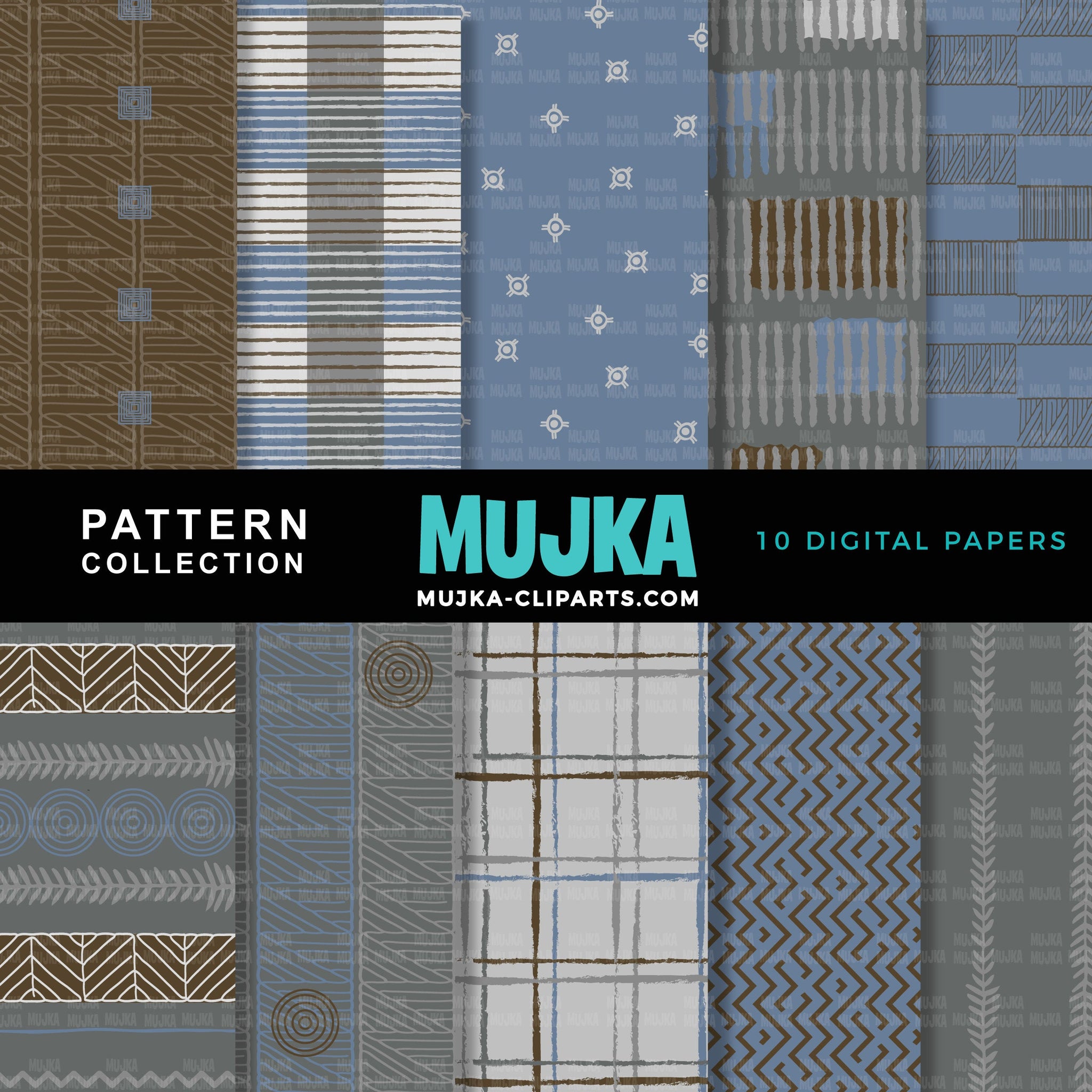 Masculine digital papers, men's digital patterns, seamless scrapbook papers, brown khaki gray digital papers, father's day, new year papers