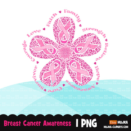 Breast Cancer png, breast cancer sublimation designs, Cancer warrior png, Breast cancer clipart, pink ribbon designs, floral cancer shirt