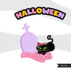 Cute Halloween clipart, pink halloween png, halloween sublimation designs, spooky bundle, little pumpkin, halloween baby shirt digital png
