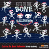 Cute Halloween clipart, cute to the bone, halloween sublimation designs, sugar skull png, skeleton shirt, skeleton clipart, cute bones