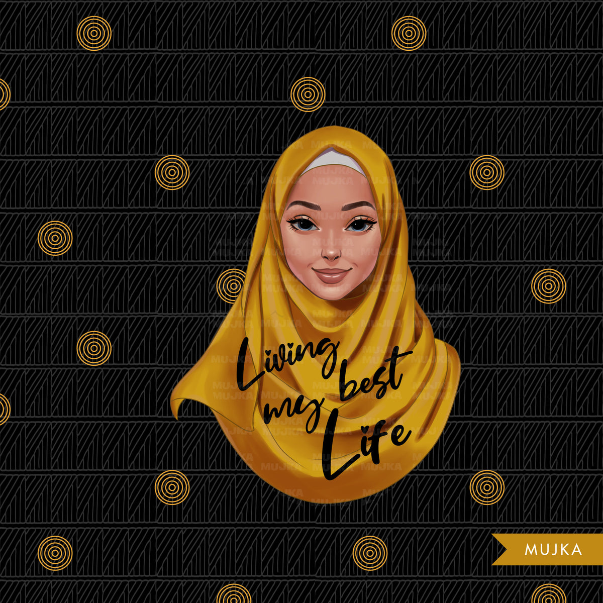 Hijab is my Crown PNG, Muslim woman clipart, living my best life subli ...