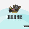 Church hats png, church lady hats clipart, church ladies, church sublimation designs digital download, black woman church hats, religious church png