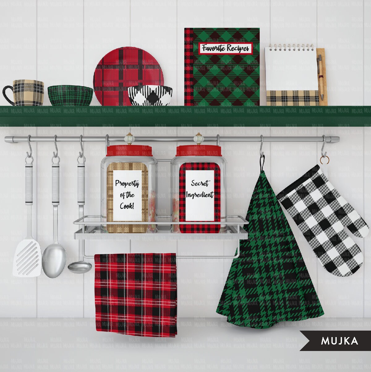 Christmas Buffalo Plaid Digital Papers