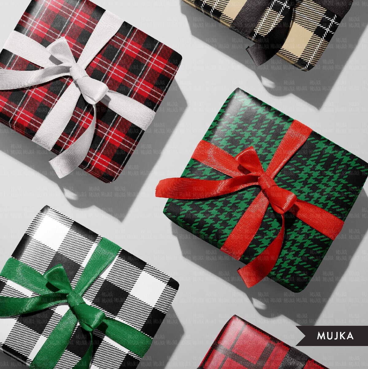 Christmas Buffalo Plaid Digital Papers