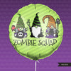 Zombie gnome, zombie squad png, zombie squad clipart, Halloween png, Halloween gnomes png, zombie sublimation digital designs, zombie shirt