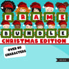 Christmas Clipart, Christmas Peekaboo Bundle, Peekaboo girl, peekaboo boy, Best friends, siblings shirts, Christmas sublimation designs, png