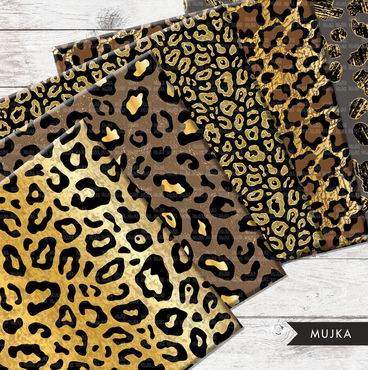 Leopard Print Scrapbook Paper