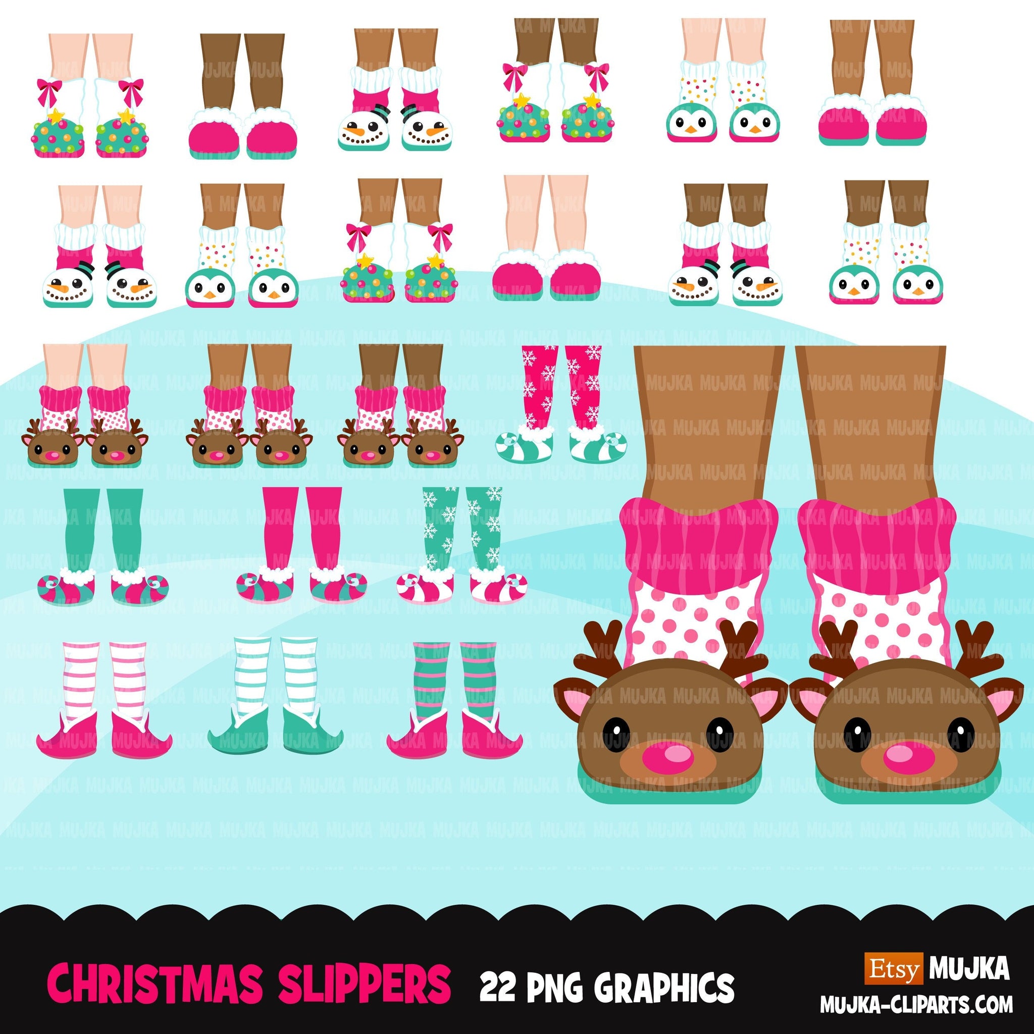 Christmas slippers clipart, Christmas shoes clipart, elf feet clipart, elf shoes clipart, pastel Christmas png, pink Christmas sublimation