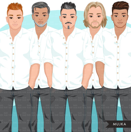 Men clipart Bundle, man png, male clipart, latino man, man birthday designs, fathers day sublimation designs, asian male png, latino male