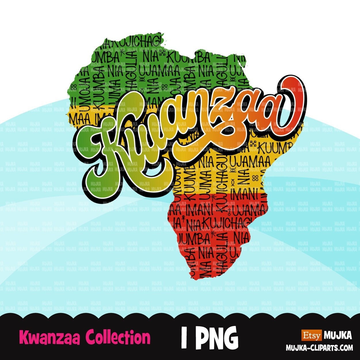 Kwanzaa png, Kwanzaa sublimation designs digital download, African heritage clipart, African map, Juneteenth png, Kwanzaa wall art, black history