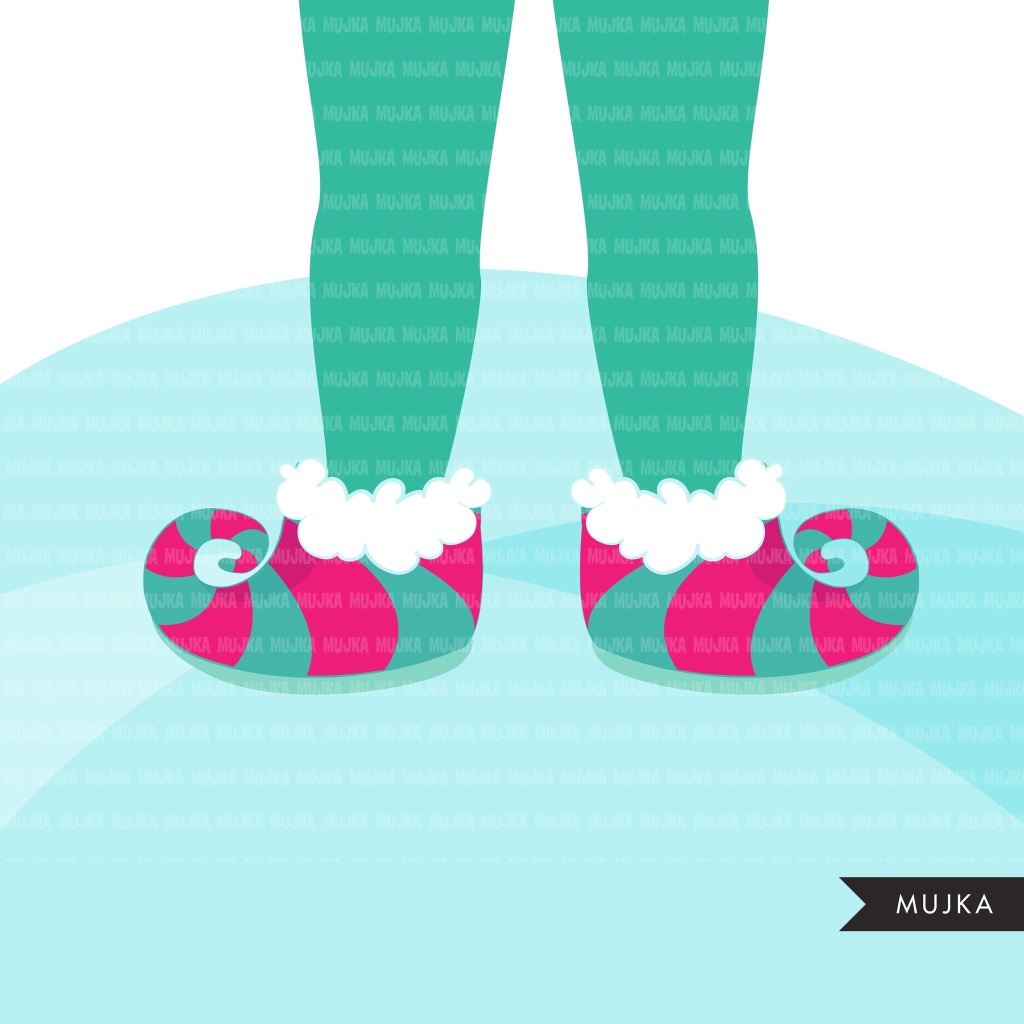 Christmas slippers clipart, Christmas shoes clipart, elf feet clipart, elf shoes clipart, pastel Christmas png, pink Christmas sublimation