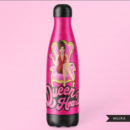 Queen of hearts png, Valentine png, queen woman clipart, sublimation designs digital, throne png, fashion doll clipart, planner stickers png