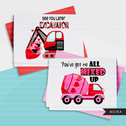 Valentine truck png, construction truck png, valentine clipart, valentine's day sublimation designs, pink truck png, pink car png, heart png
