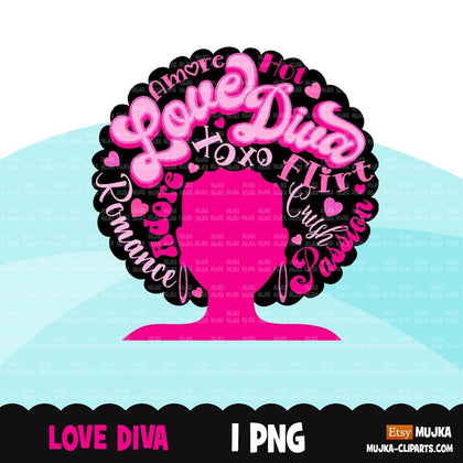 Valentine diva png, Afro woman png, Valentine png, black queen clipart, sublimation designs digital, afro fashion doll clipart, black girl