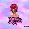 Queen of hearts Png, Fashion doll png, Valentine's Day clipart, Sexy woman png, Watercolor background, queen sublimation designs digital png