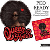 Queen of hearts Png, Fashion doll png, Valentine's Day clipart, Sexy black woman png, Watercolor background, afro queen sublimation designs