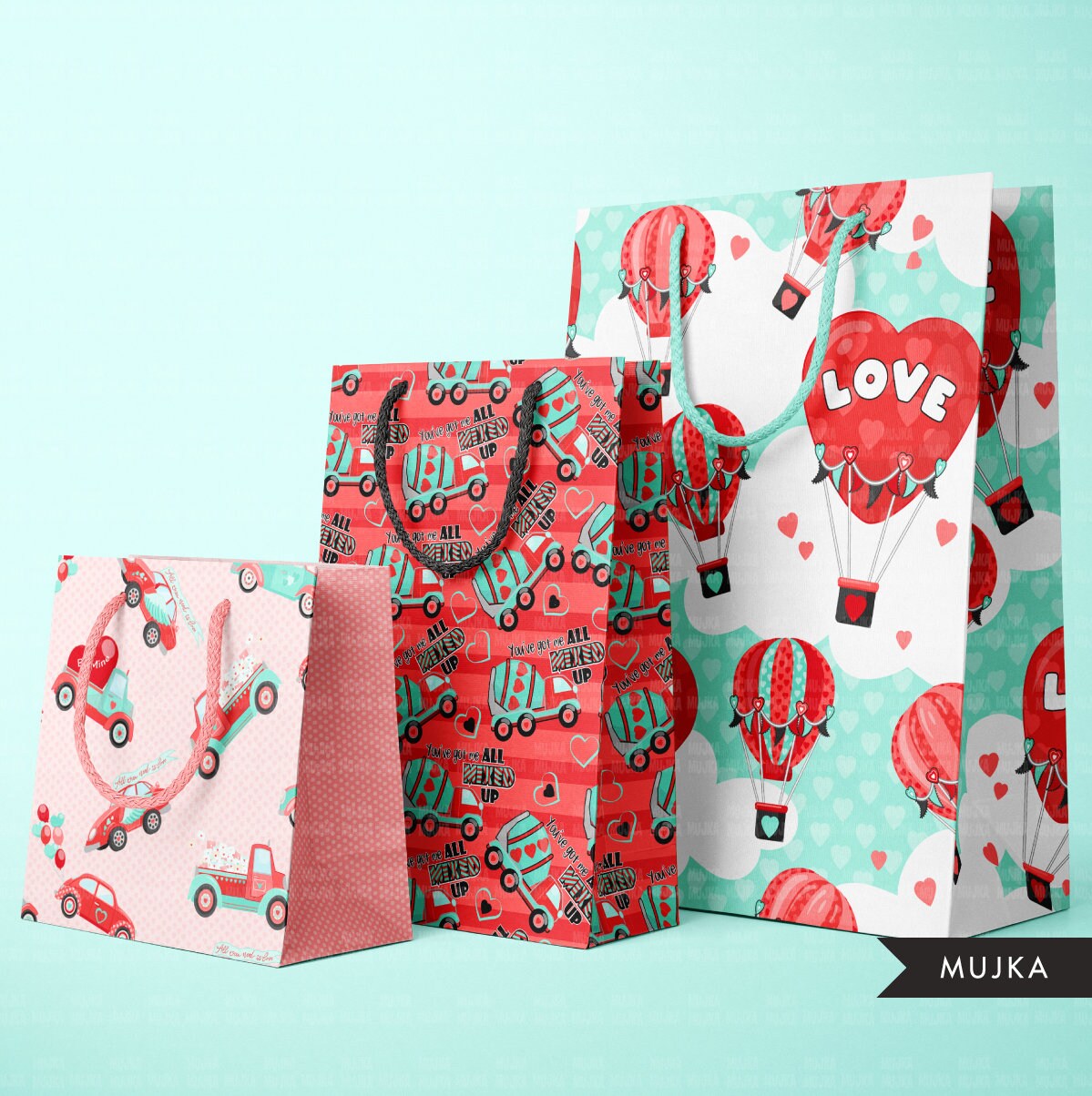 Valentines digital papers, Valentine's day scrapbook papers, Valentine –  MUJKA CLIPARTS